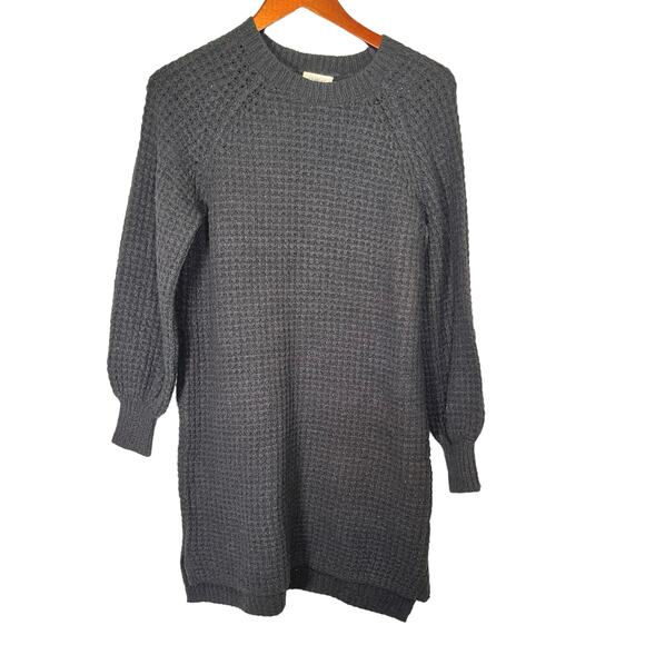 UpWest‎ Sweater Dress Sz M, Cozy Crew Neck Cabin-core Knit Wool Blend- Preppy - Picture 2 of 9